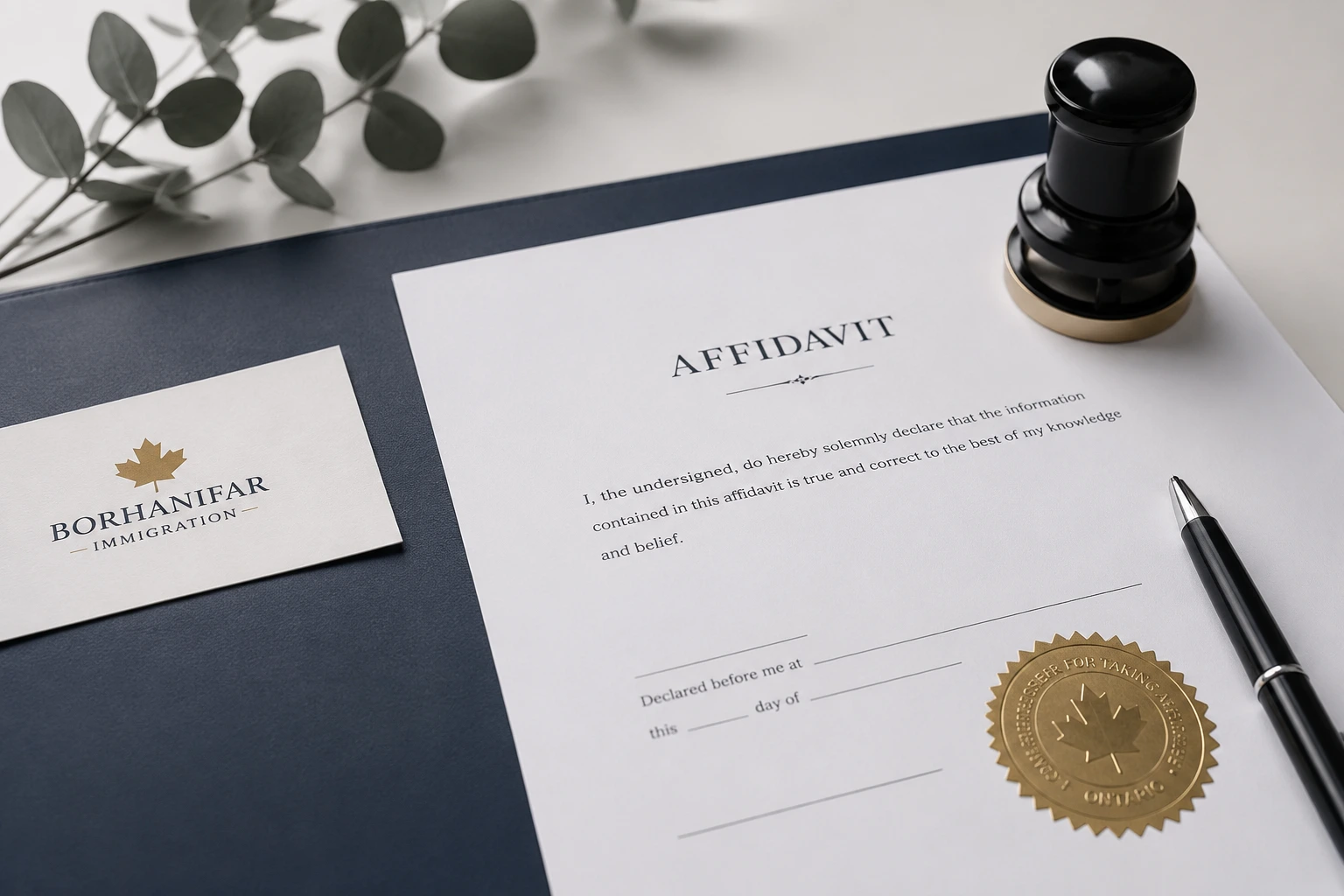Taking Affidavits services Commissioner for Taking Affidavits Services in Downtown Toronto for affidavits, statutory declarations, and immigration documents